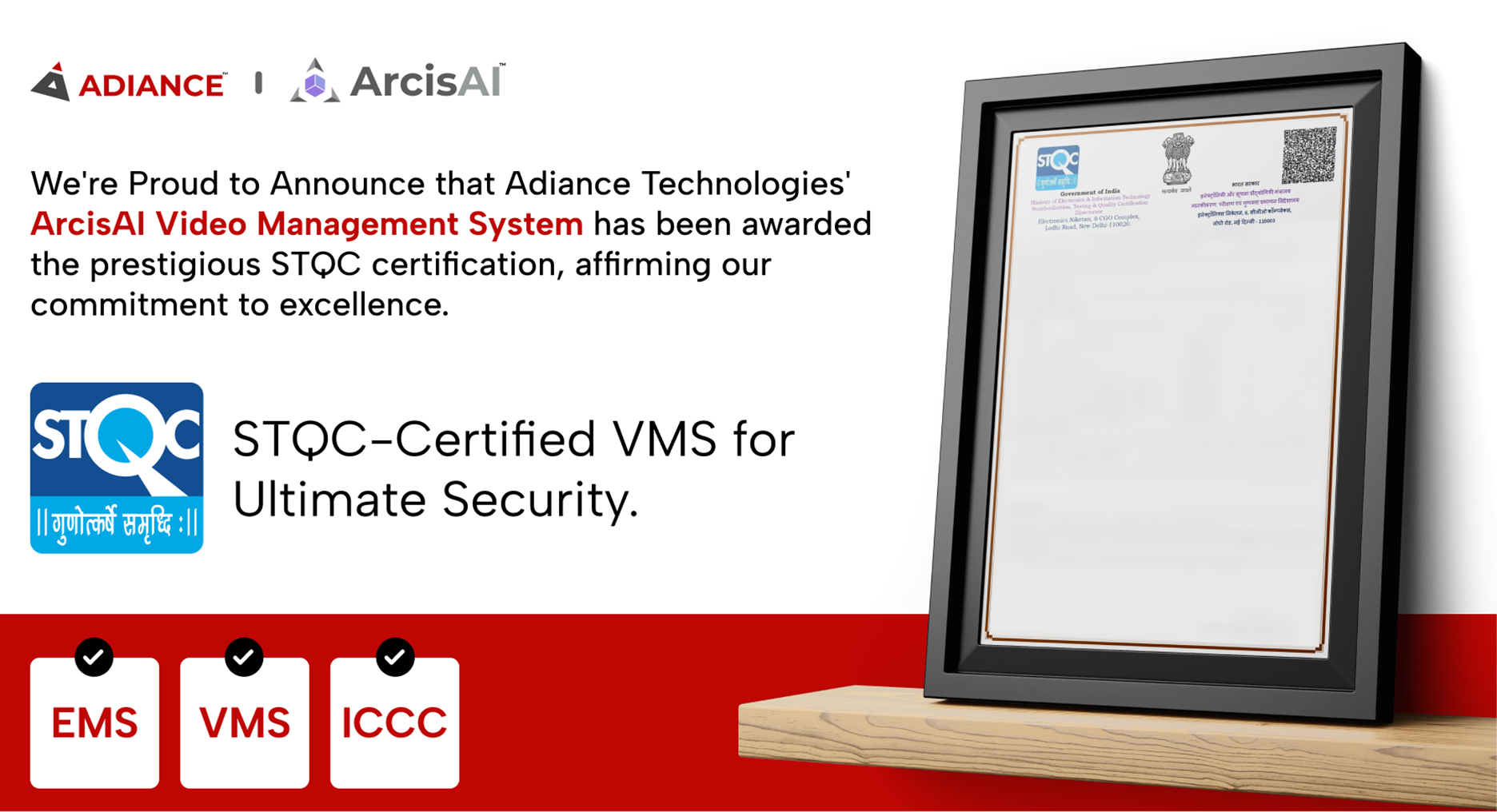 The Impact of STQC Certification on CCTV Video Surveillance of ArcisAI